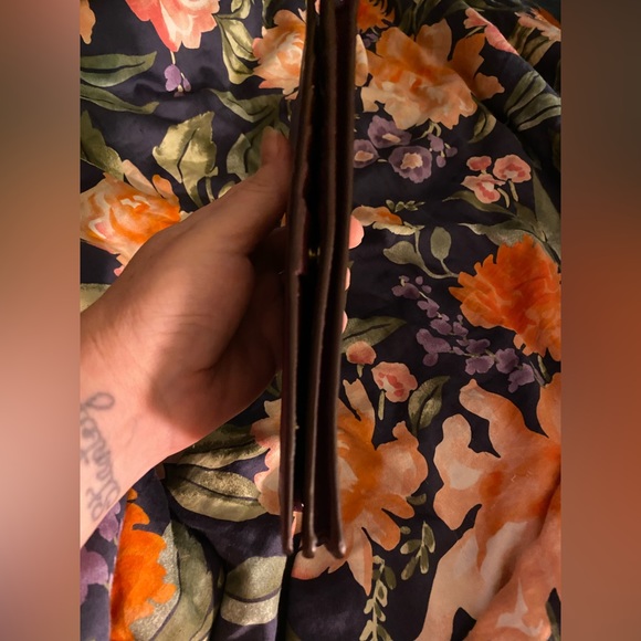 Burgundy Coach bifold wristlet with strap - Picture 6 of 6